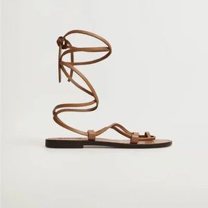 Mango leather sandals